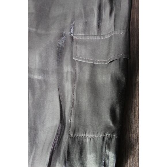 Anthropologie Sheer Satin Joggers Shiny Metallic Holiday XS - Picture 10 of 11